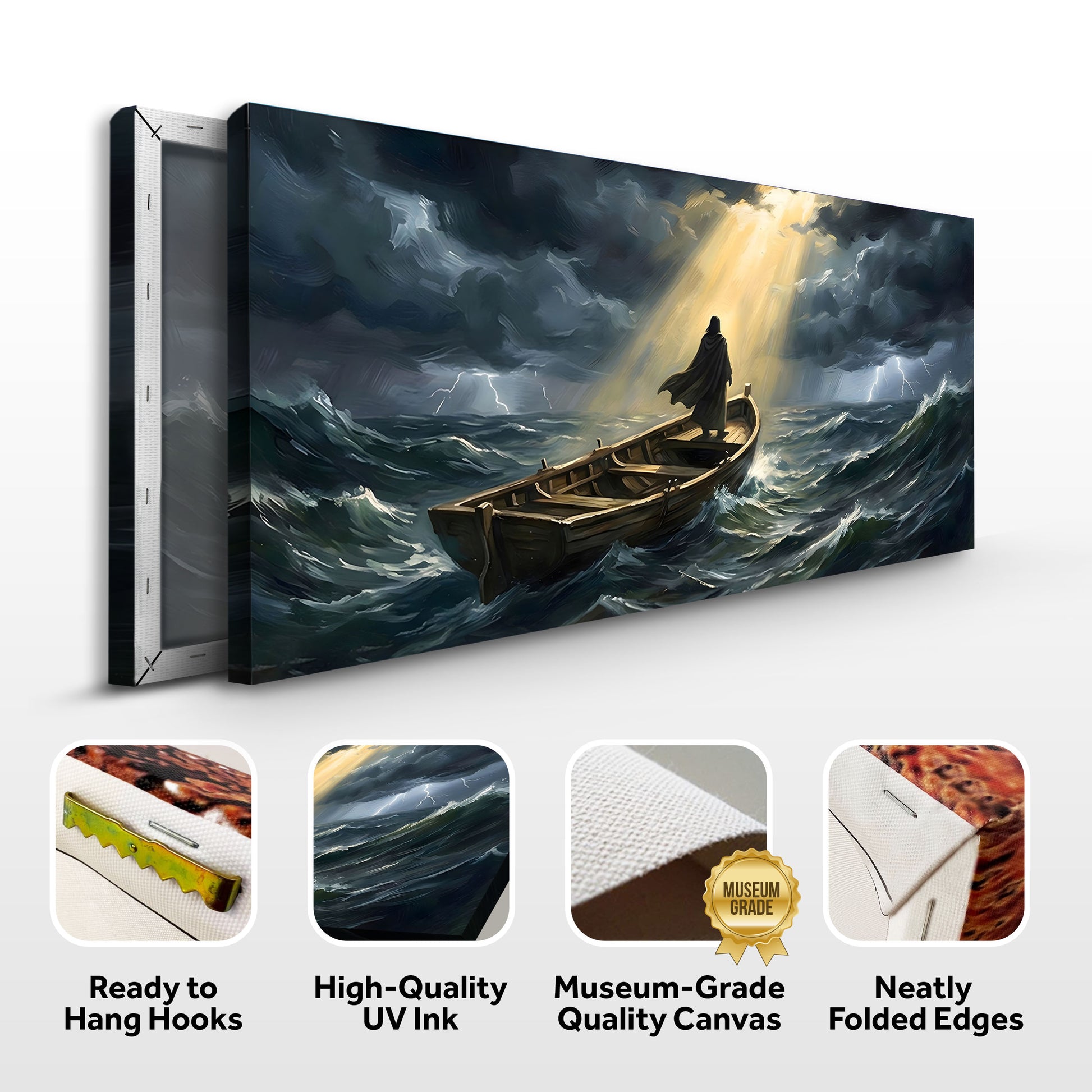 Jesus On A Boat Faith Wall Art