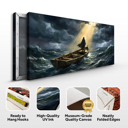 Jesus On A Boat Faith Wall Art
