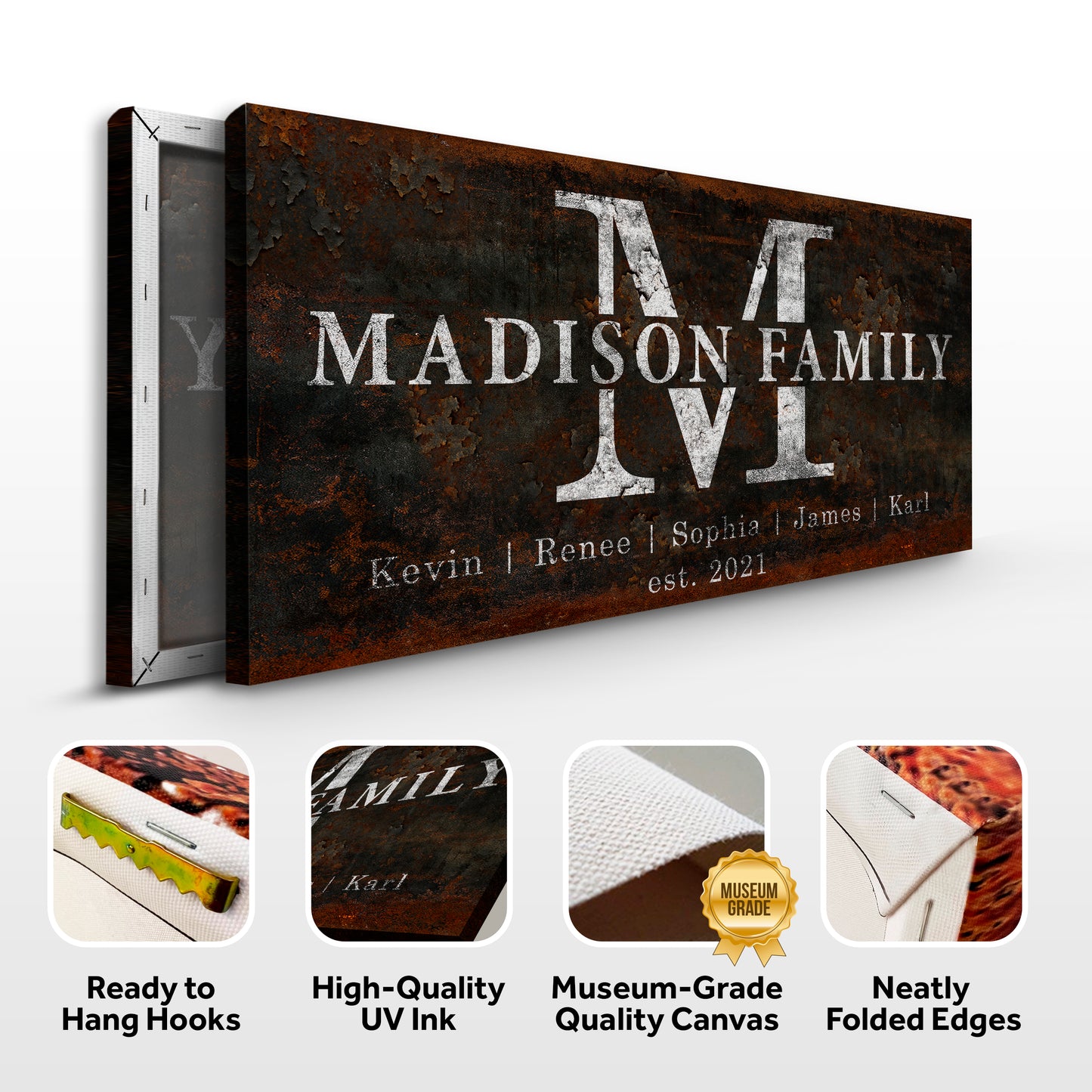 Family Sign Personalized Canvas