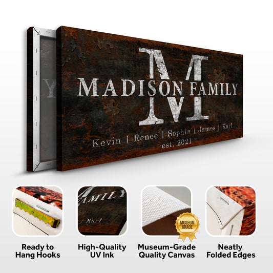 Family Sign Personalized Canvas