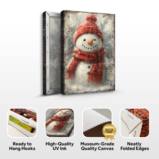 Vintage Snowman Christmas Wall Art V