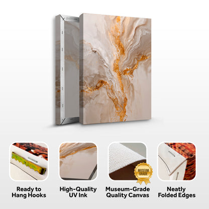 Golden Bloom Abstract Wall Art II