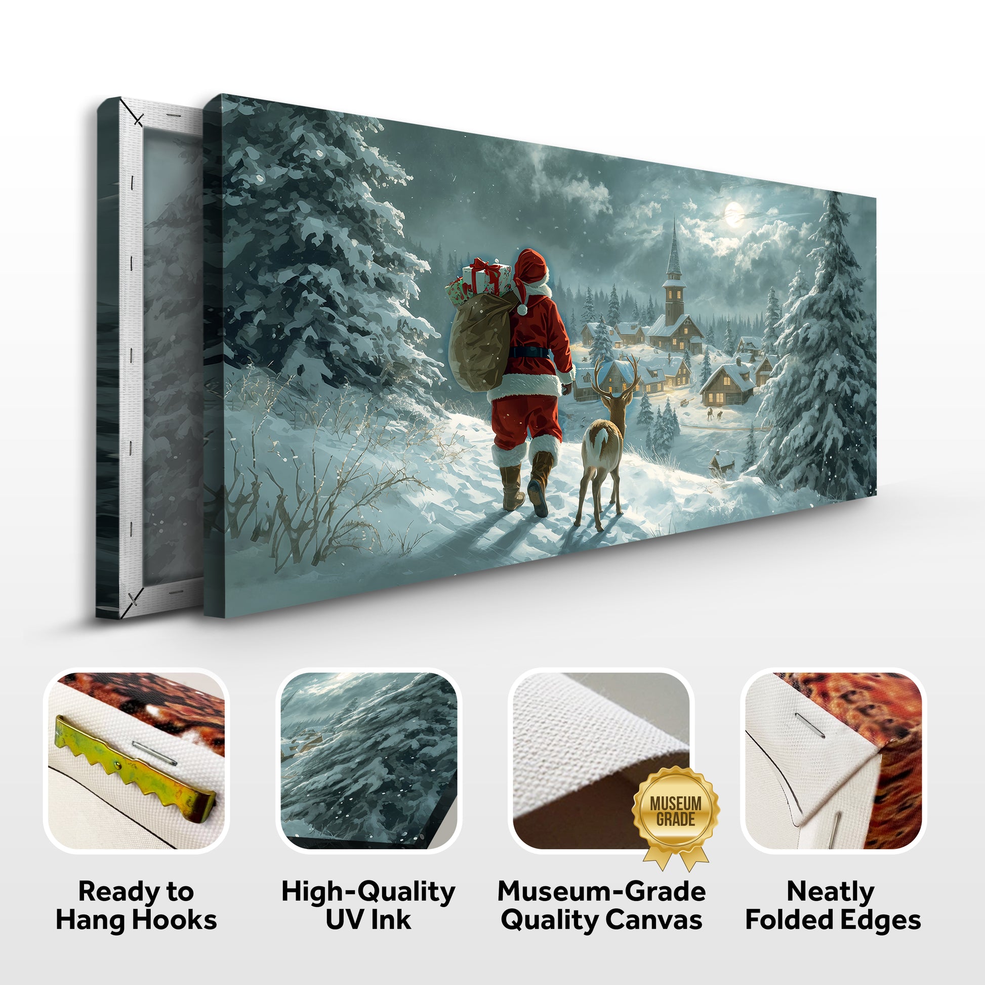 Starry Landscape Christmas Eve Wall Art