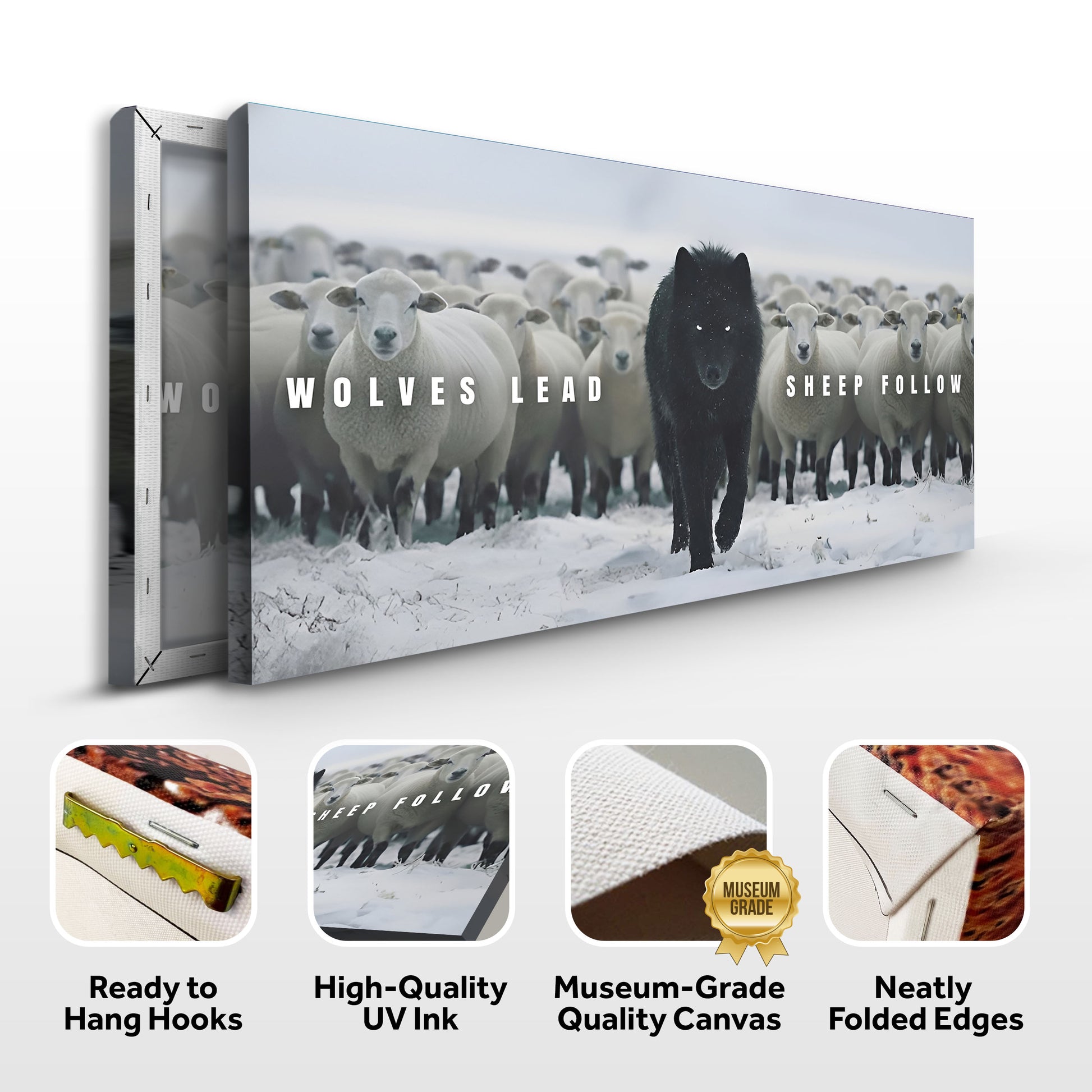 Wolves Lead, Sheep Follow Wall Sign