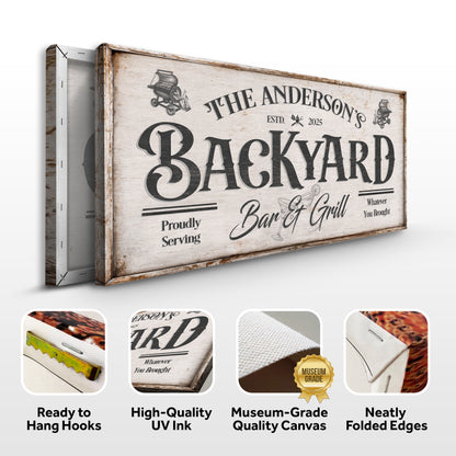 Vintage Bar And Grill Wall Sign