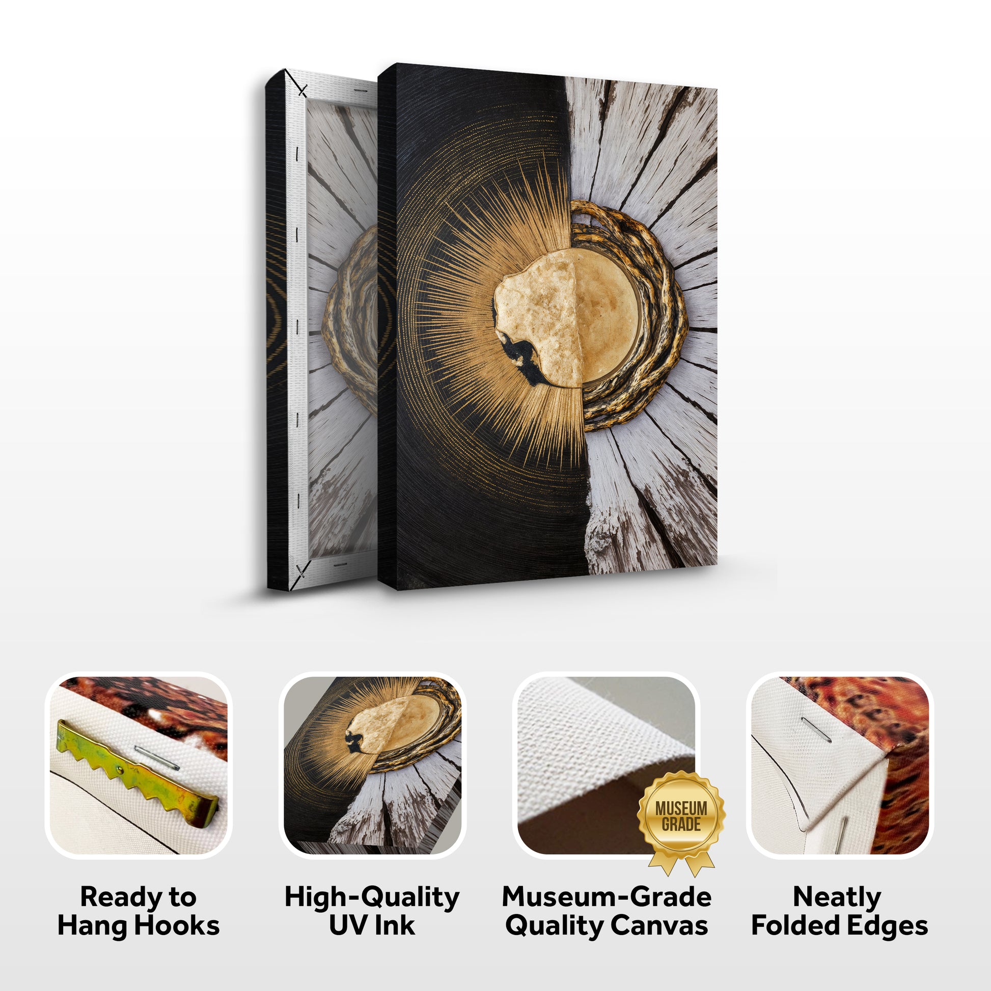 Metallic Gold Sunburst Wall Art