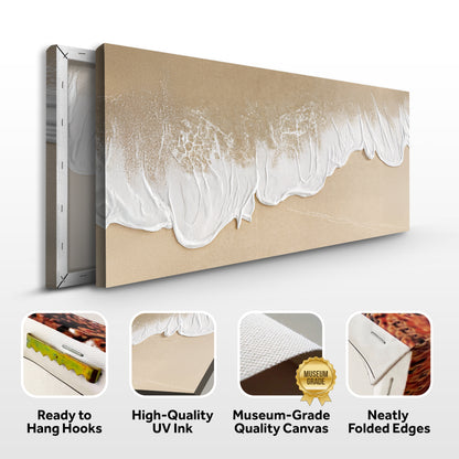 White Waves on Brown Sand Wall Art III