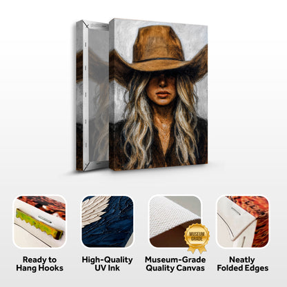 Chic Cowgirl Portrait Wall Art