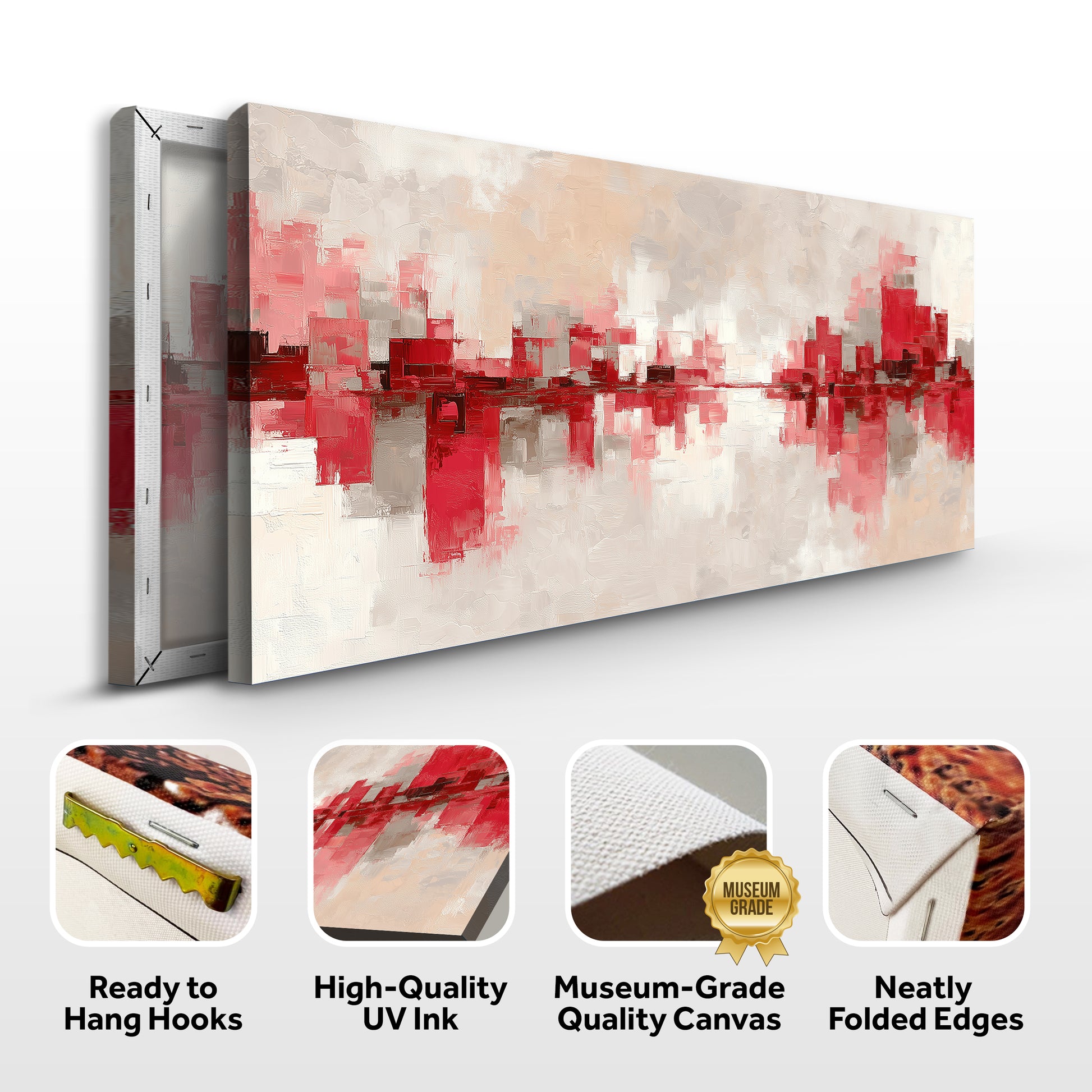 Abstract Red Wall Art