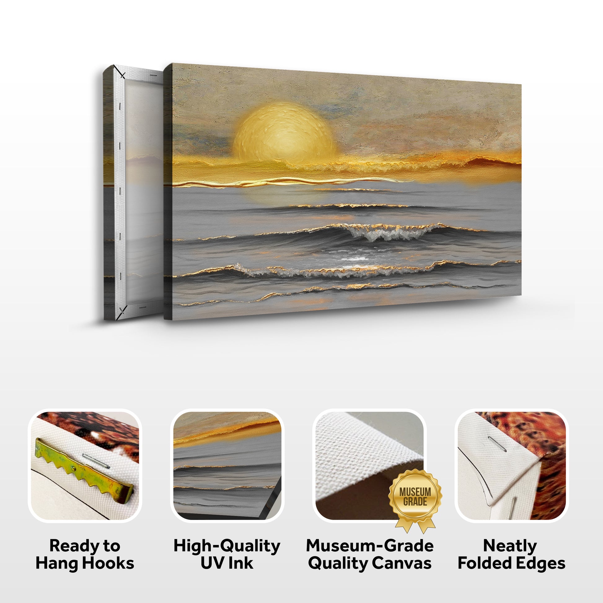 Golden Horizon Calm Wall Art