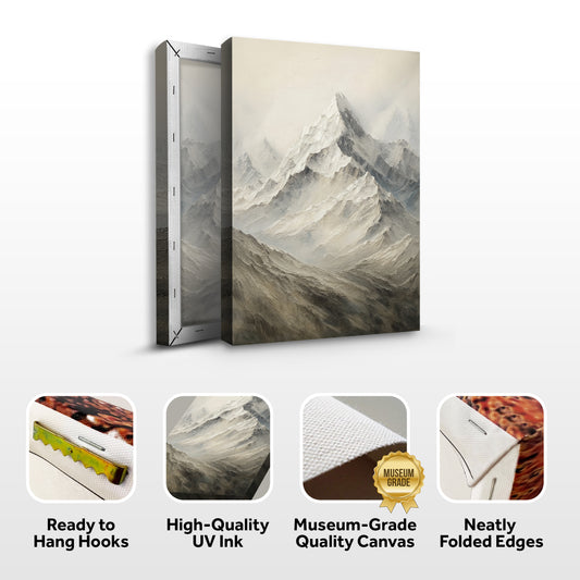 Snow Mountain Abstract Wall Art IV