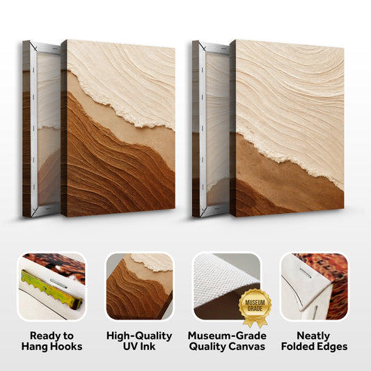 Earth Tones Waves Duo Wall Art