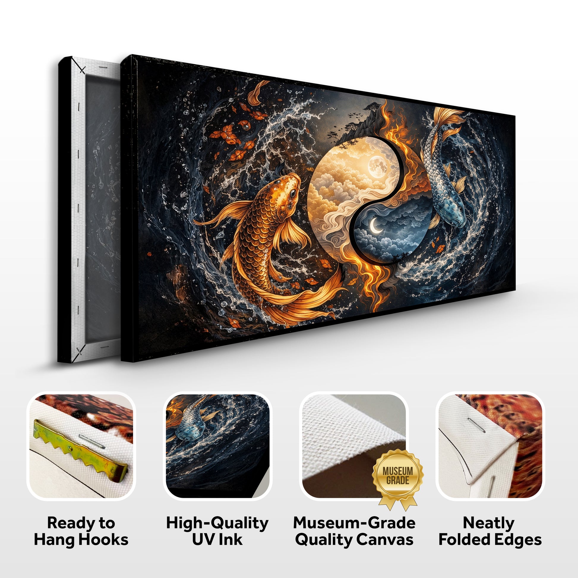 Celestial Yin, Flowing Koi Wall Art