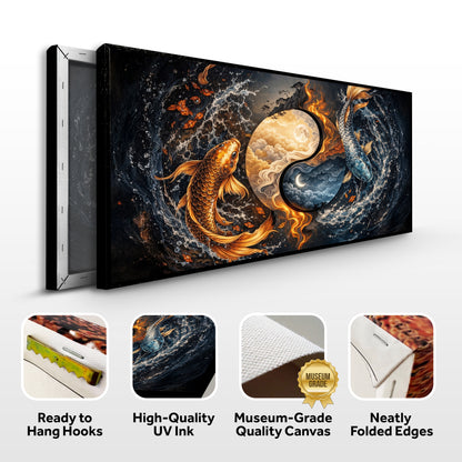 Celestial Yin, Flowing Koi Wall Art