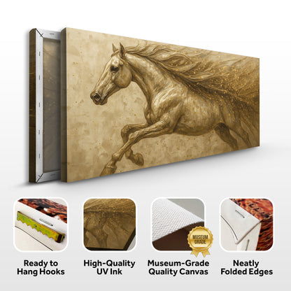 Gold Splash Horse Wall Art