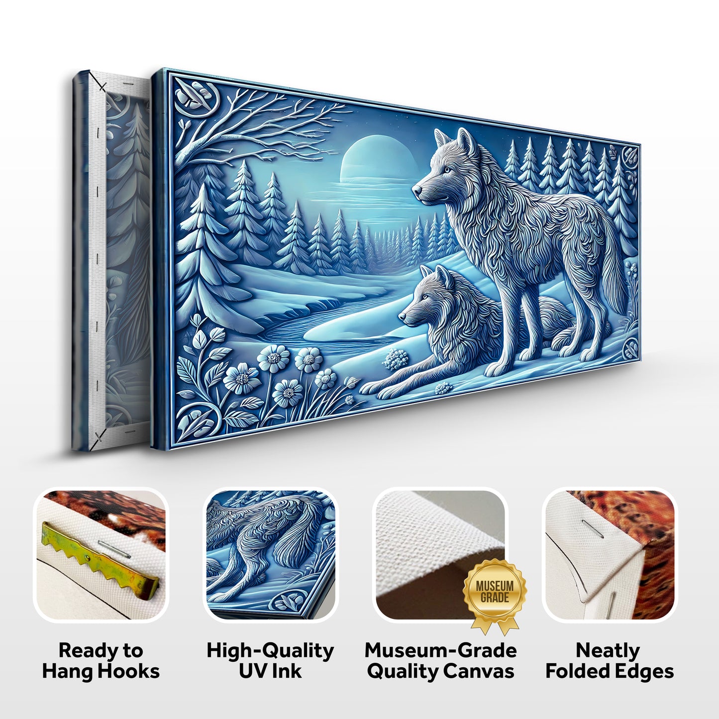 3D Wolves Wall Art VI