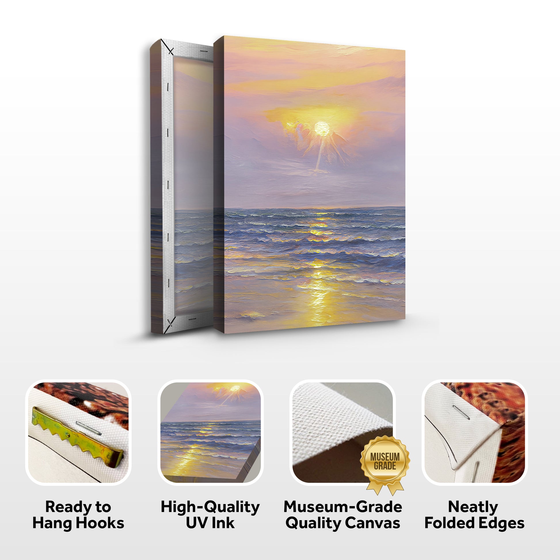 Purple Skies Abstract Beach Wall Art