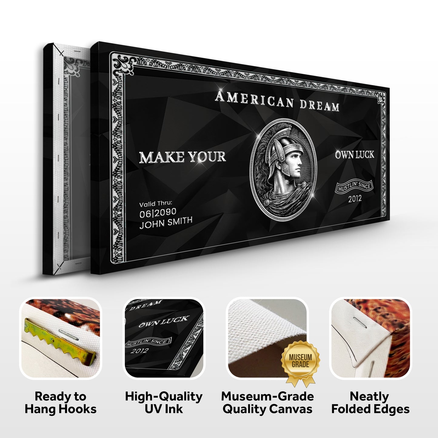 Personalized American Dream “Make Your Own Luck” Wall Sign II