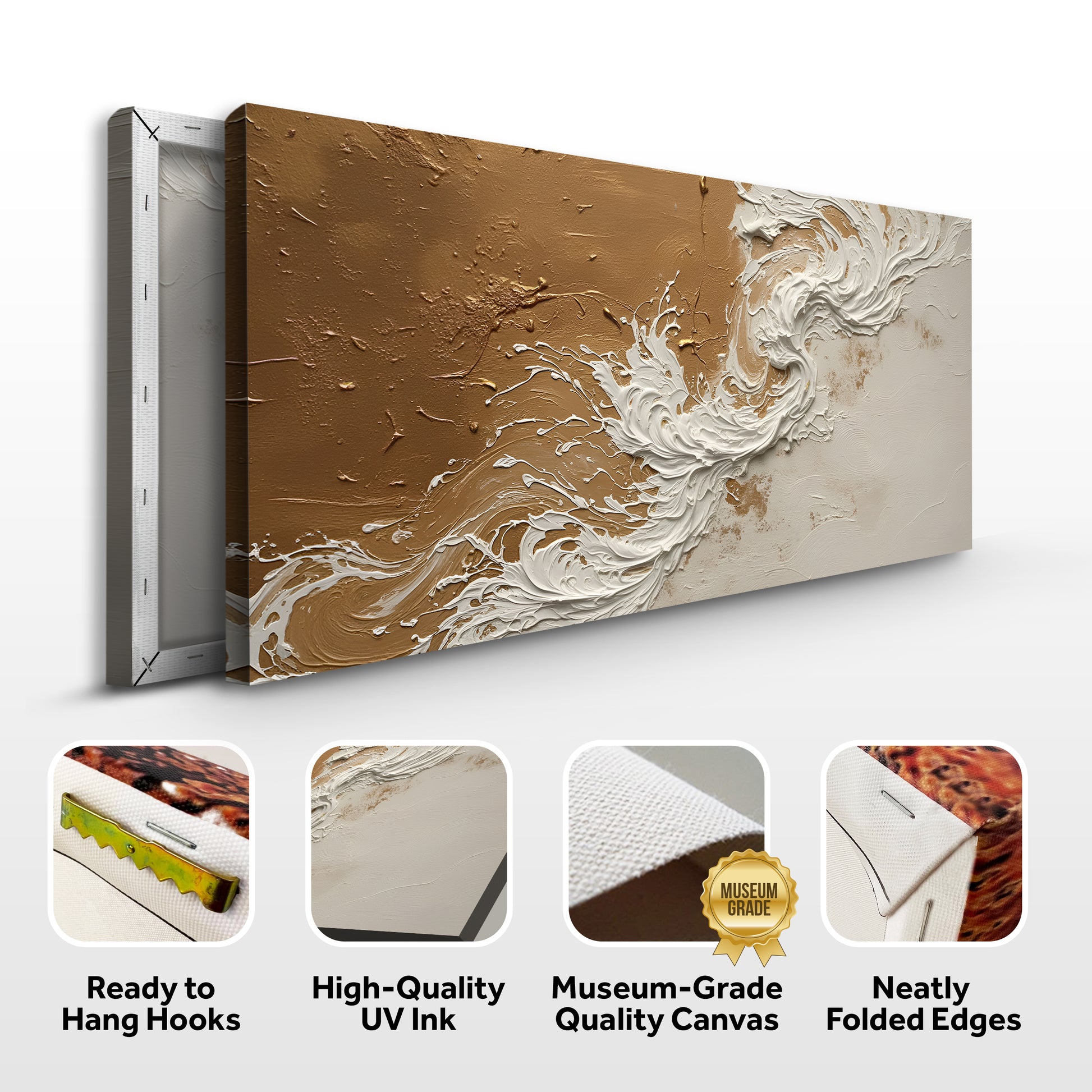 Minimalist Ocean Waves Abstract Wall Art