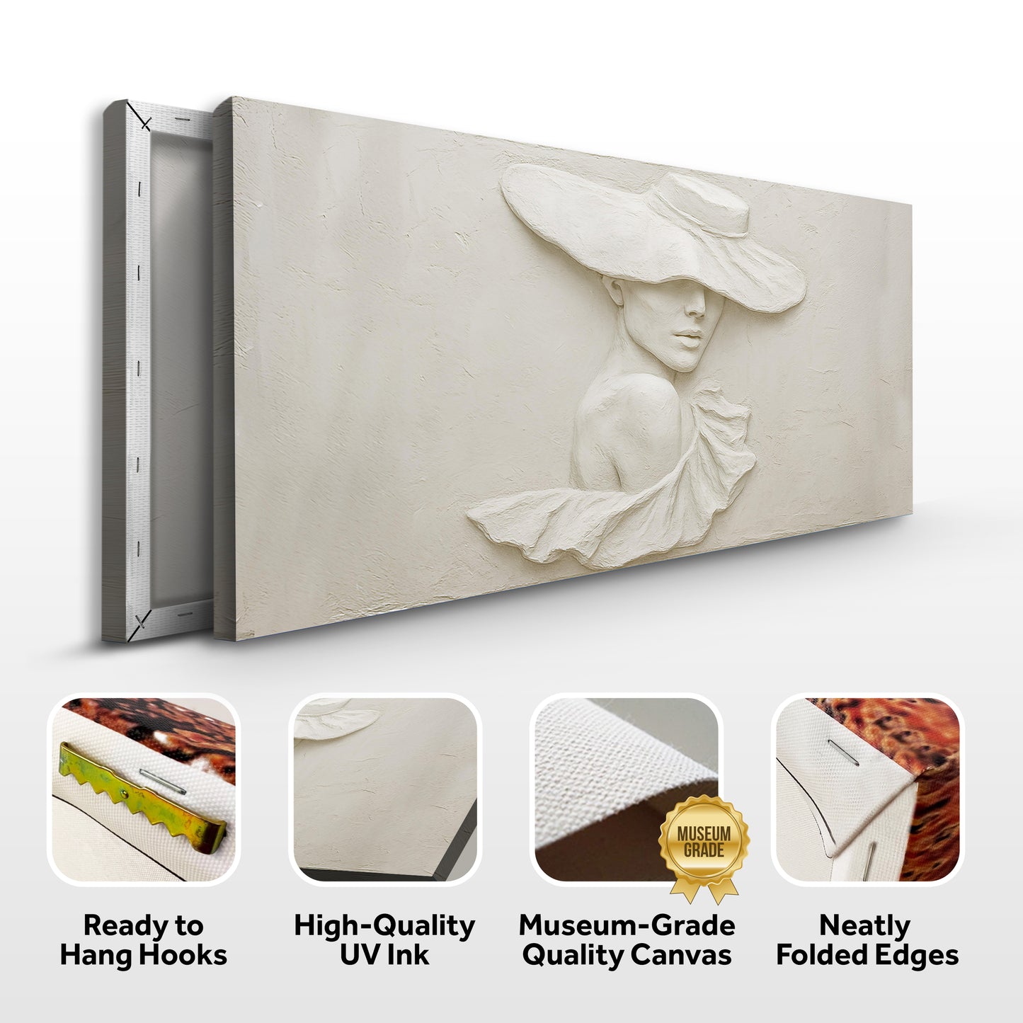 3D Minimalist Female Portrait Wall Art