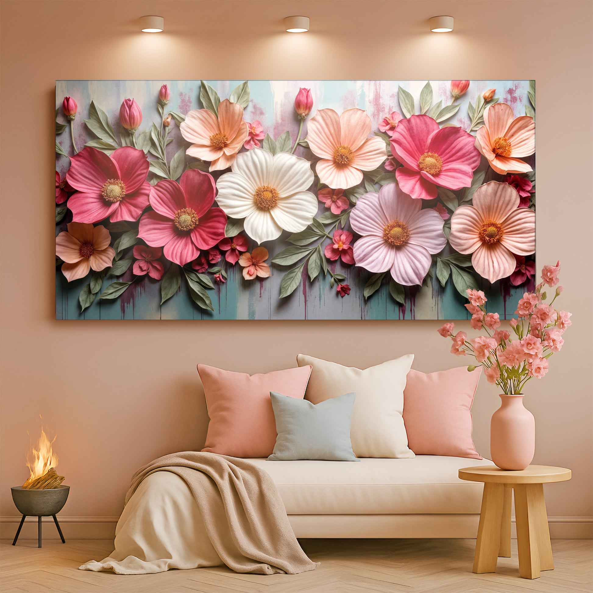 Colorful Floral Realistic Wall Art II