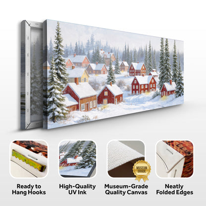 Snow Covered Homes Christmas Wall Art
