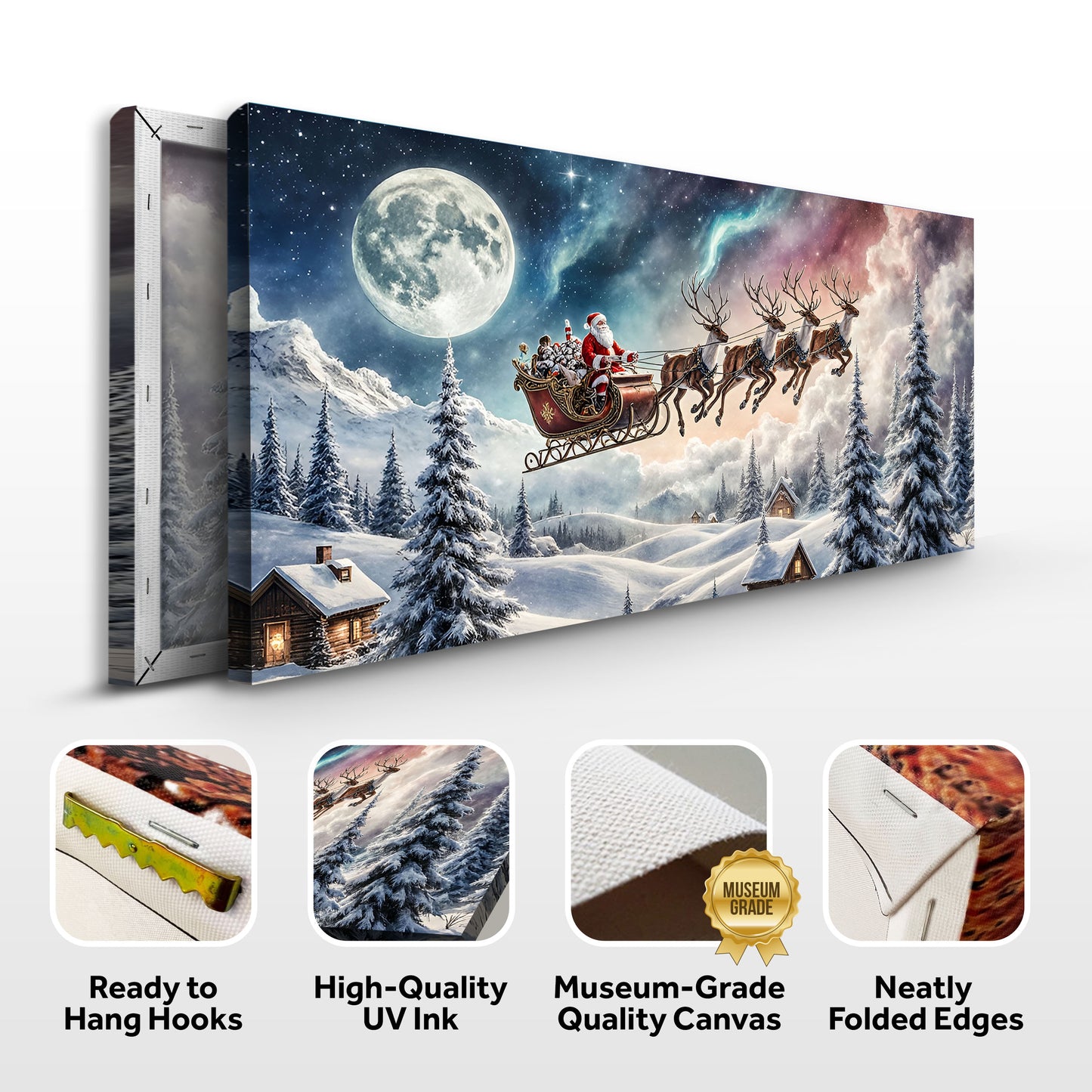 Midnight Sleigh Ride Christmas Wall Art