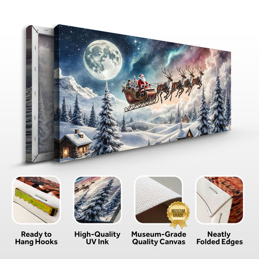 Midnight Sleigh Ride Christmas Wall Art