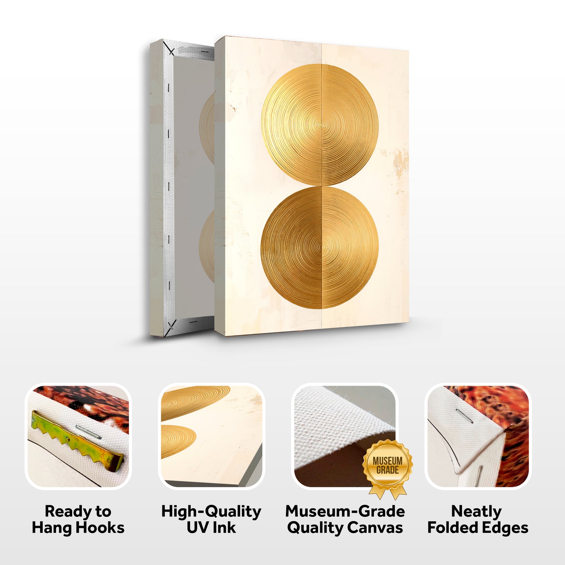 Golden Circle Abstract Wall Art