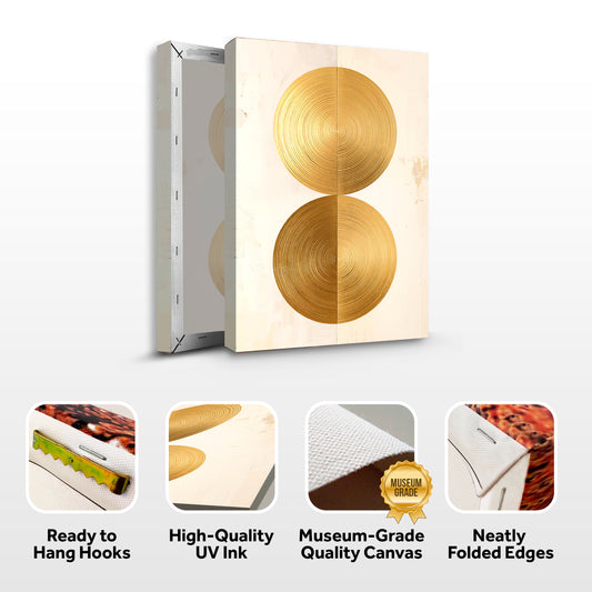 Golden Circle Abstract Wall Art