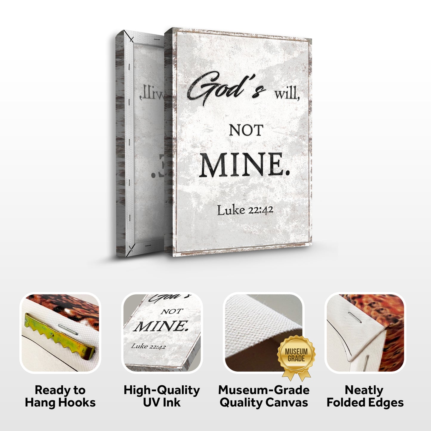 God's Will Not Mine Faith Wall Art
