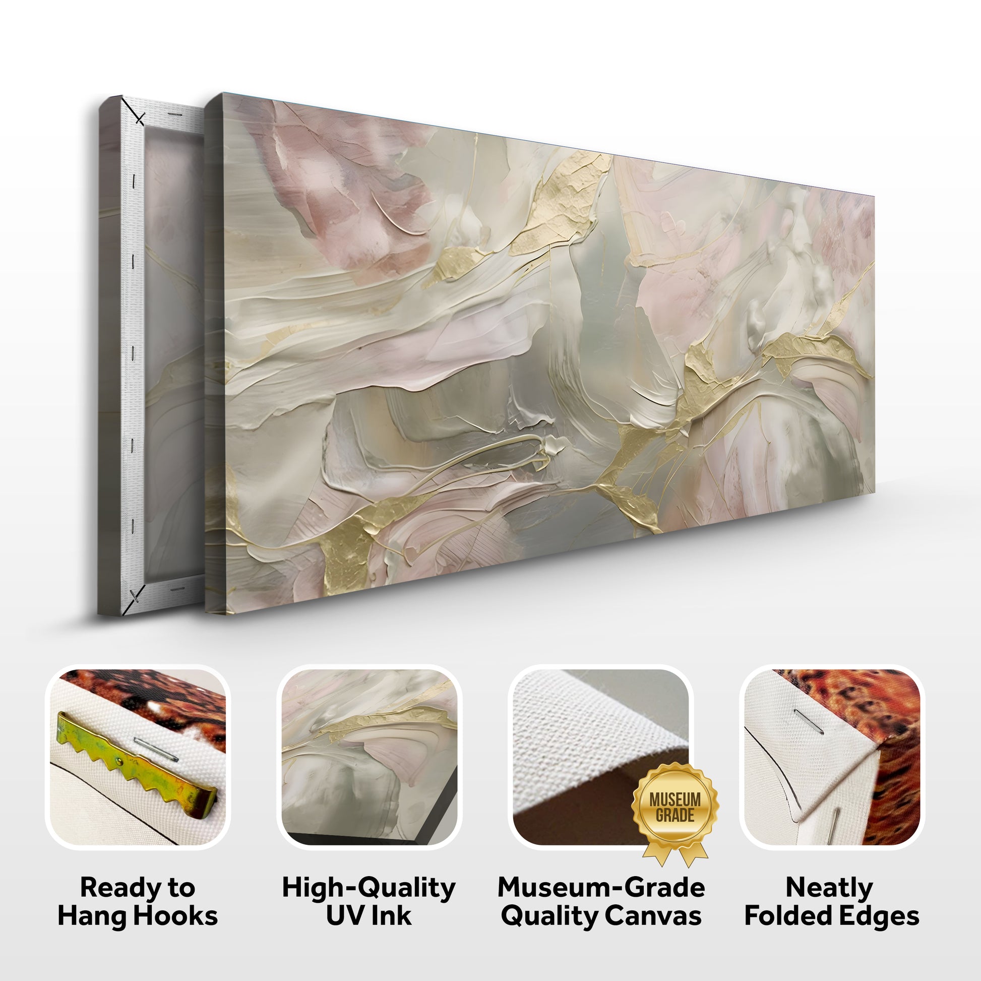 Whispered Gold Abstract Wall Art