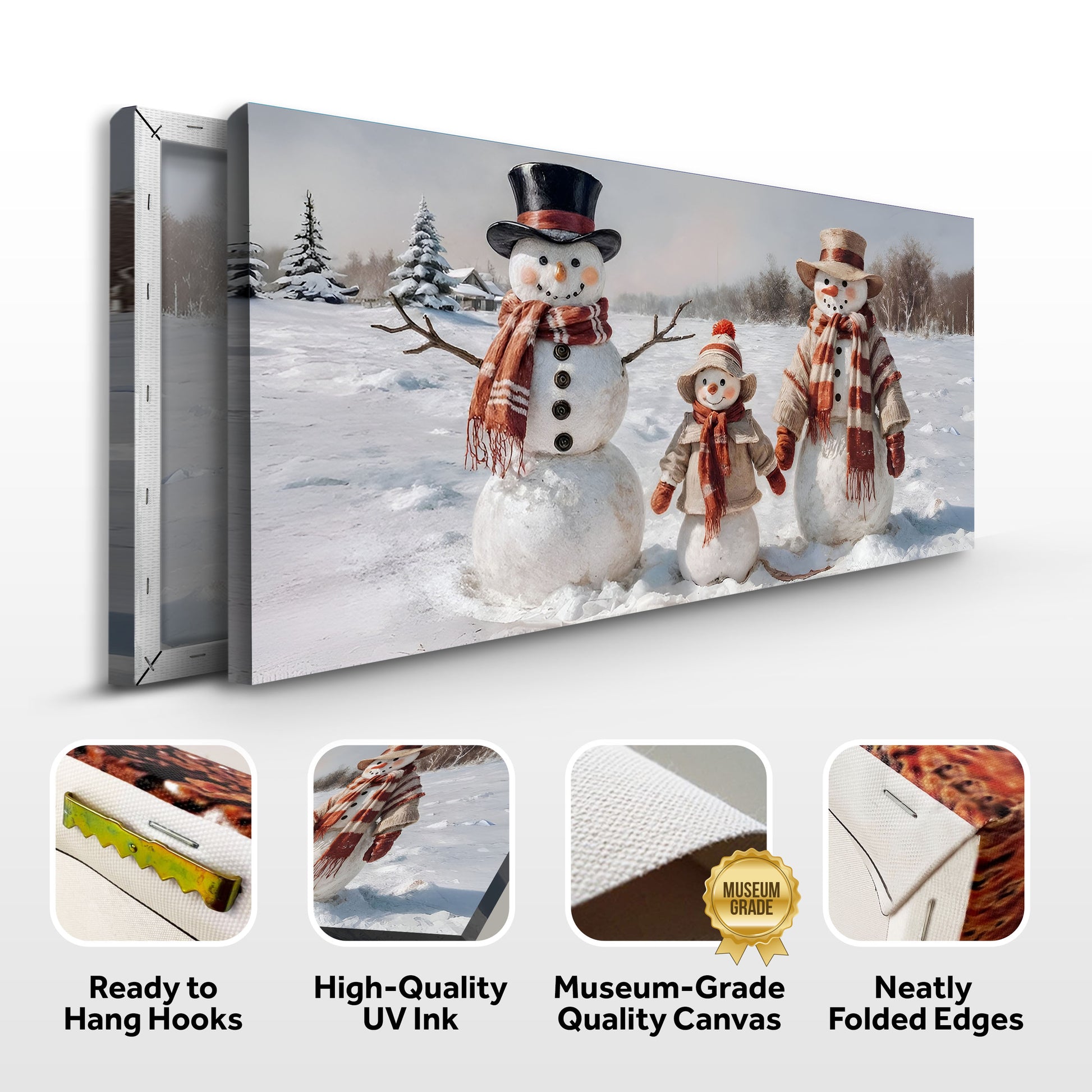 Snowman Smiles Christmas Wall Art