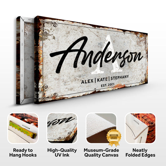 Family Sign Personalized Canvas II