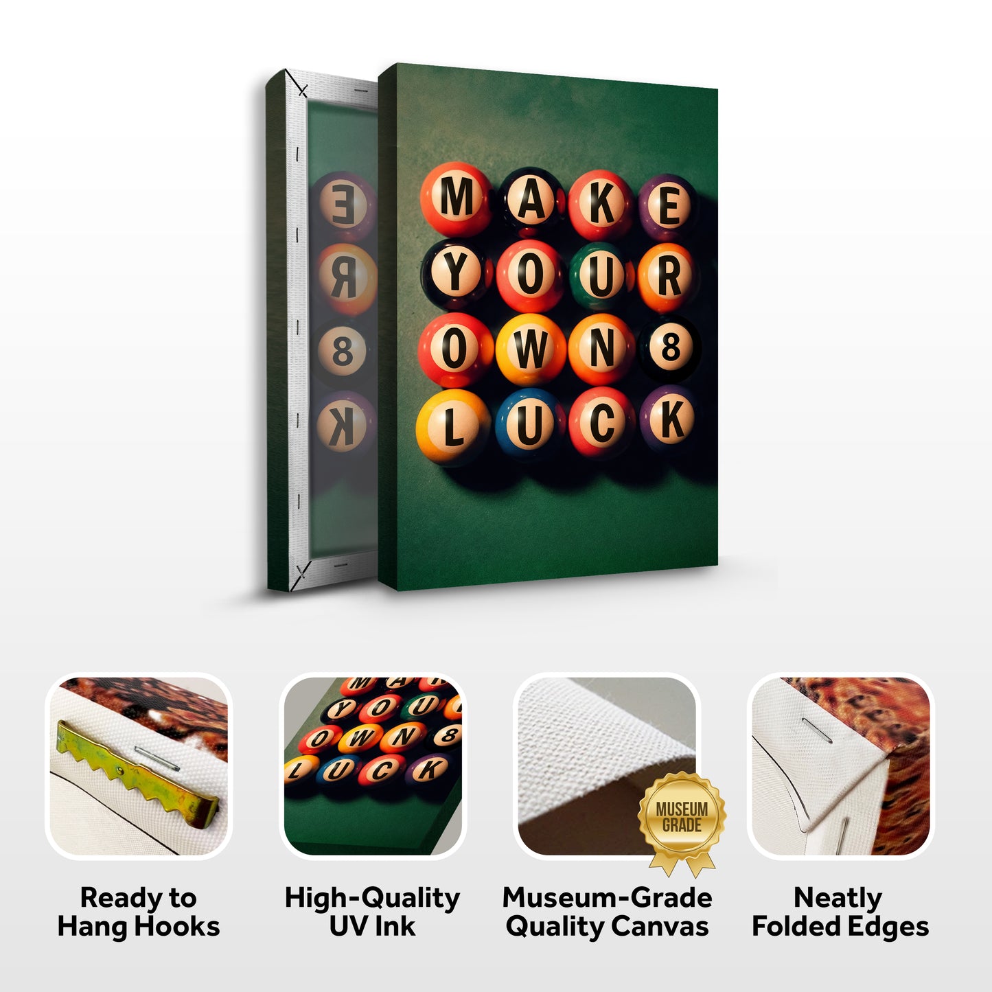 Make Your Own Luck Billiards Ball Wall Sign