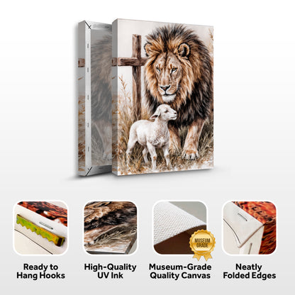 Lion And Sheep Faith Wall Art II
