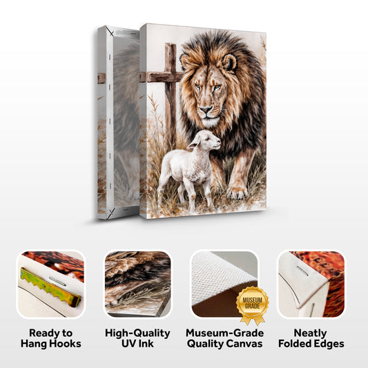 Lion And Sheep Faith Wall Art II