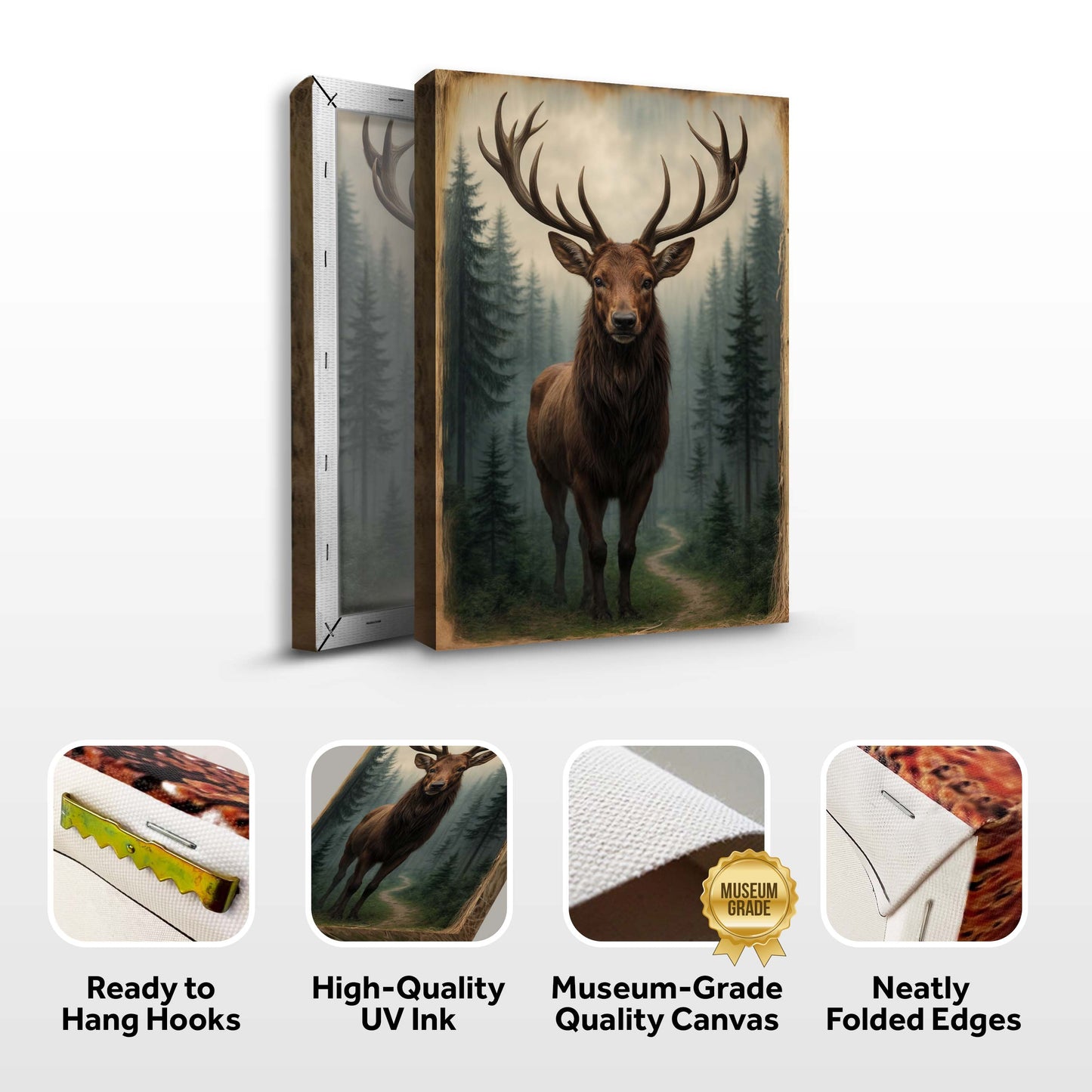 Majestic Morning Light Stag Wall Art