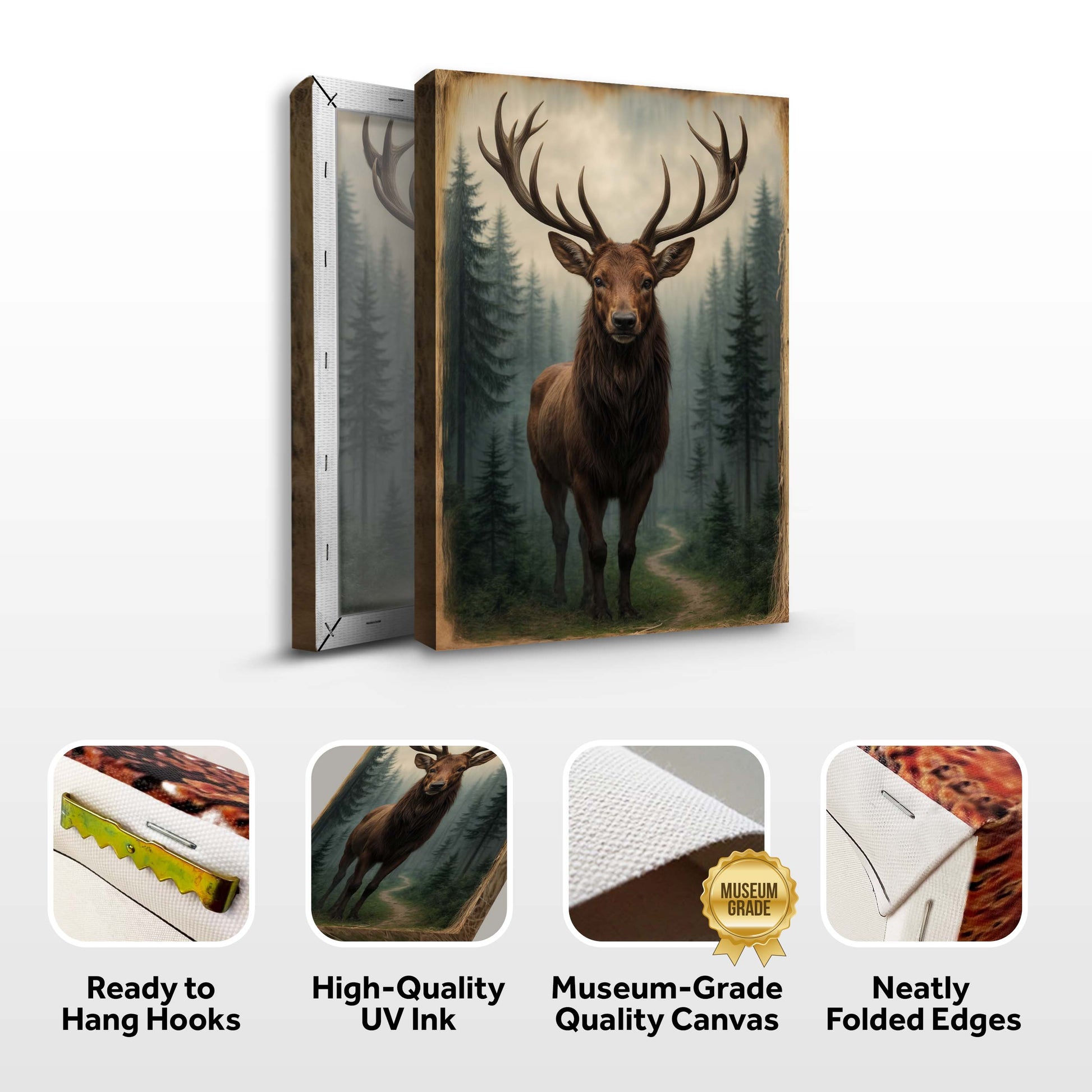 Majestic Morning Light Stag Wall Art