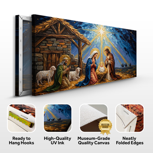 Vintage Christmas Nativity Scene Christmas Wall Art