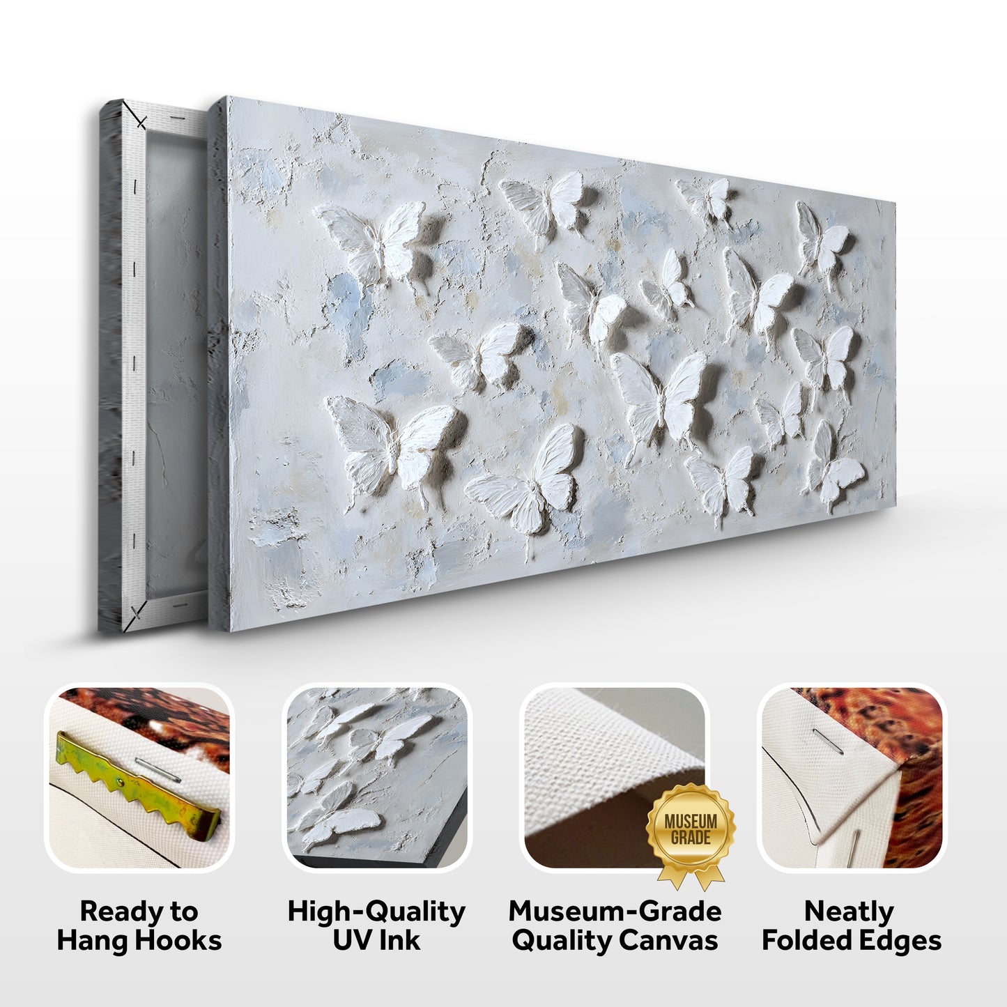 Porcelain Butterflies Abstract Wall Art