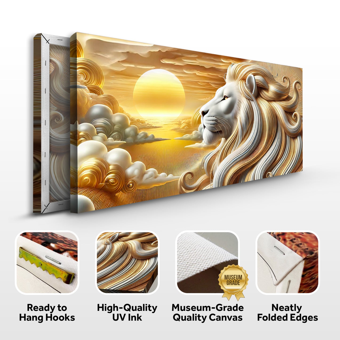 3D Majestic Lion Wall Art V