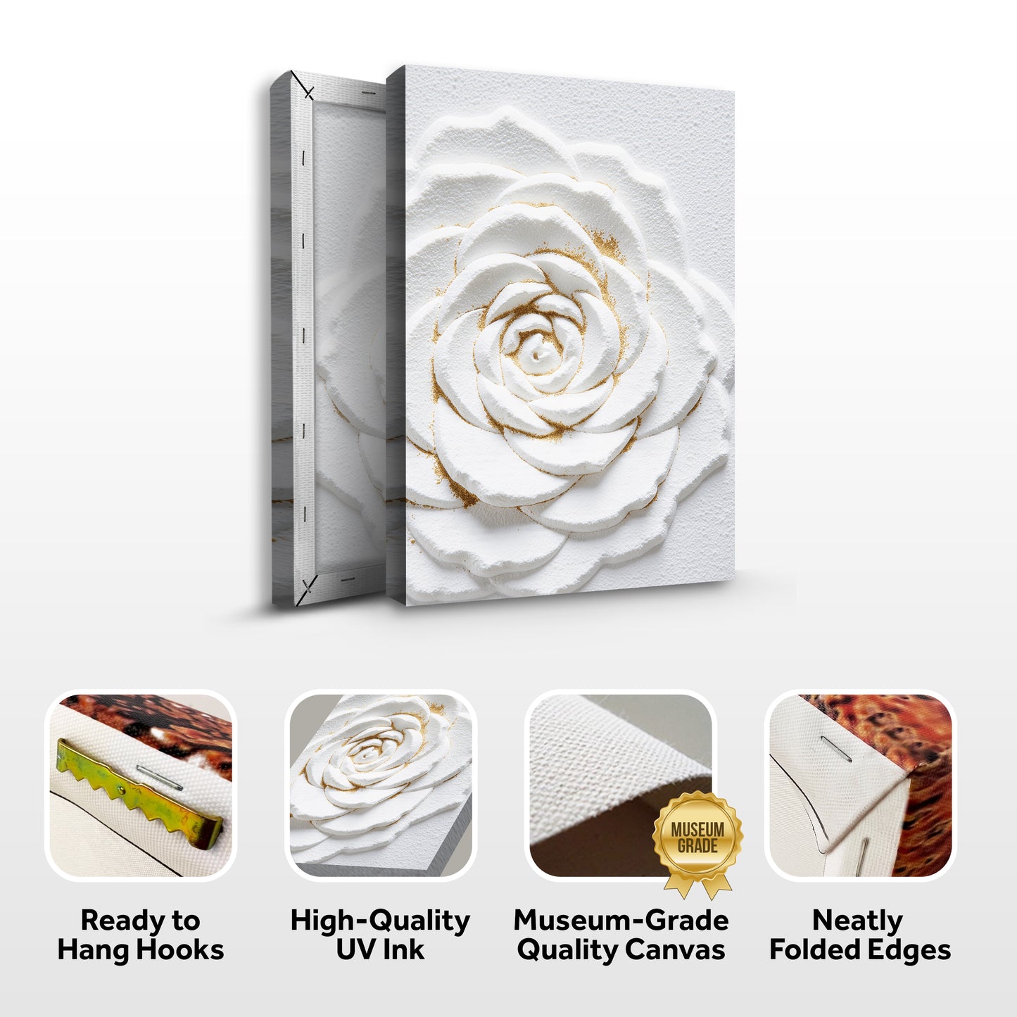 Ivory Blossom Abstract Wall Art