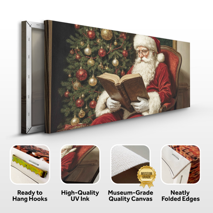 Vintage Santa Reading Wall Art