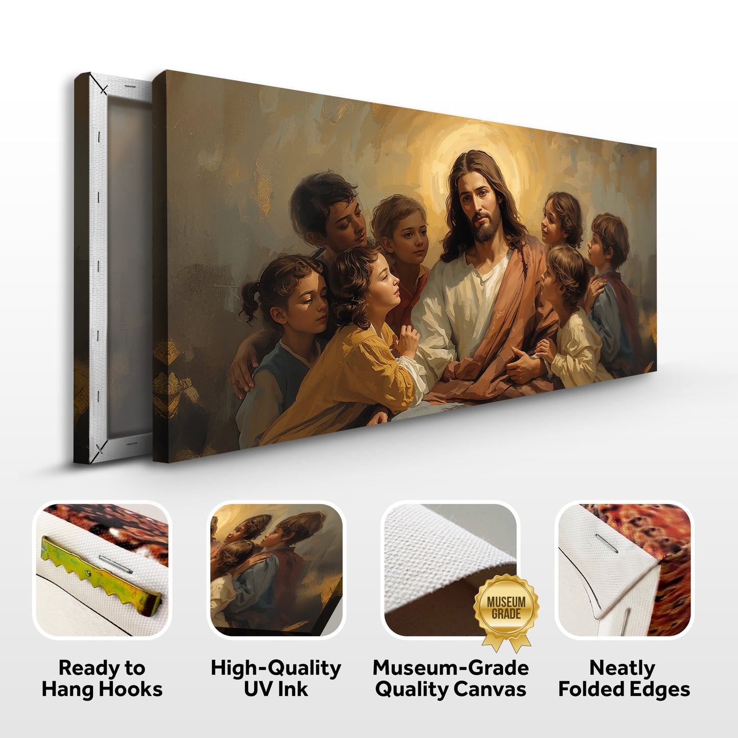 Jesus and the Children Faith Wall Art II