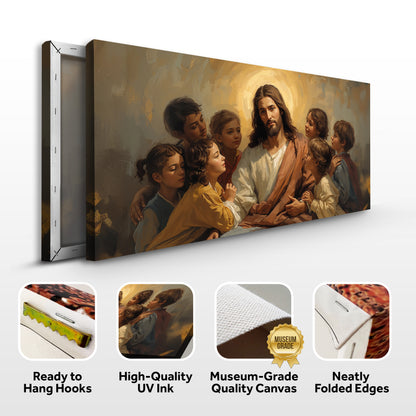 Jesus and the Children Faith Wall Art II