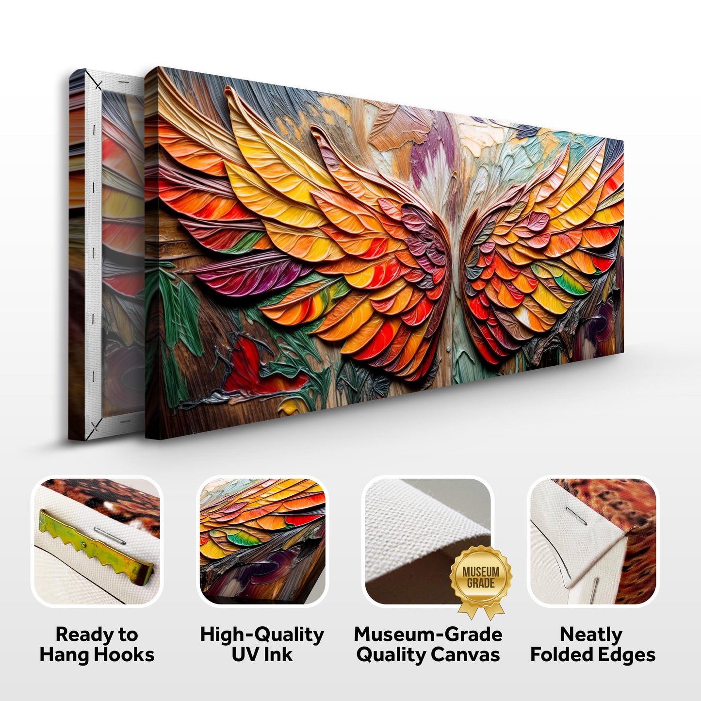 Wings Of Ascension Impasto Wall Art