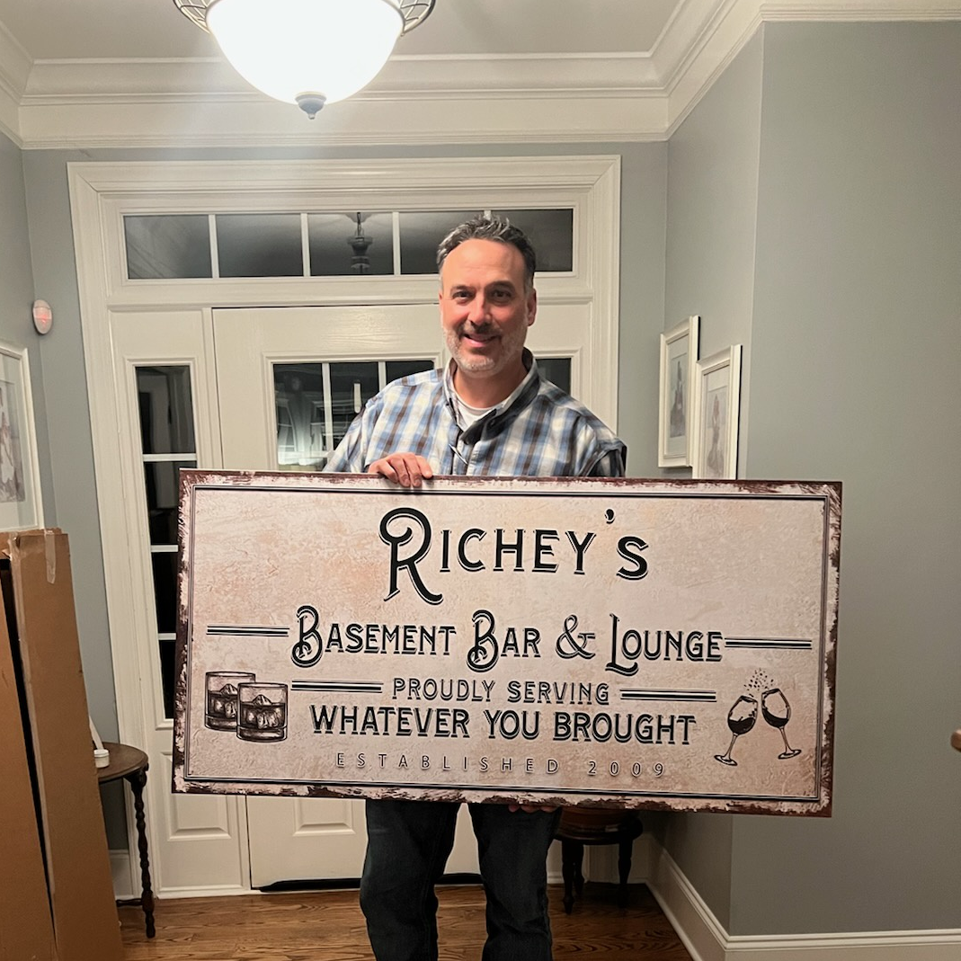 Basement Bar And Lounge Sign