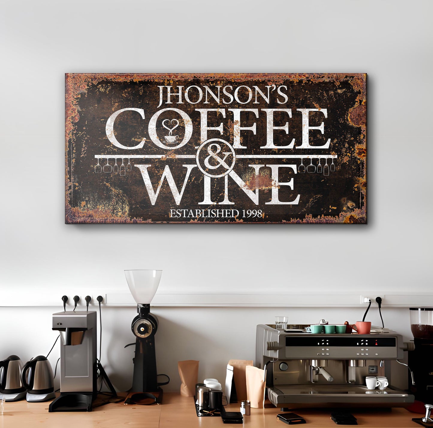 Coffee and Wine Sign III