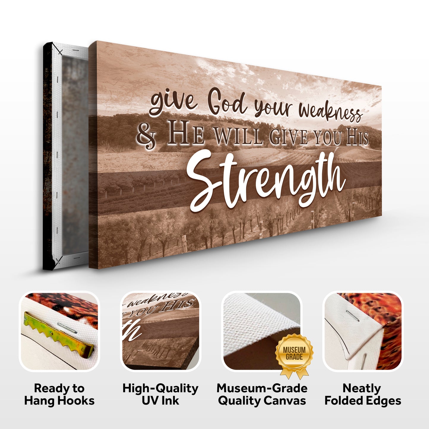 Give God your Weakness Faith Wall Sign